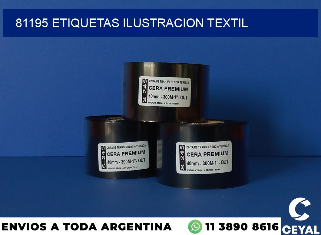 81195 etiquetas ilustracion textil