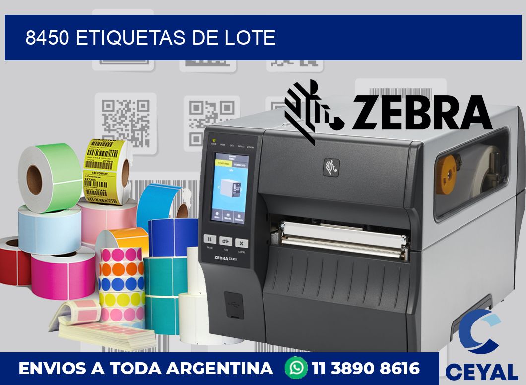 8450 Etiquetas de lote