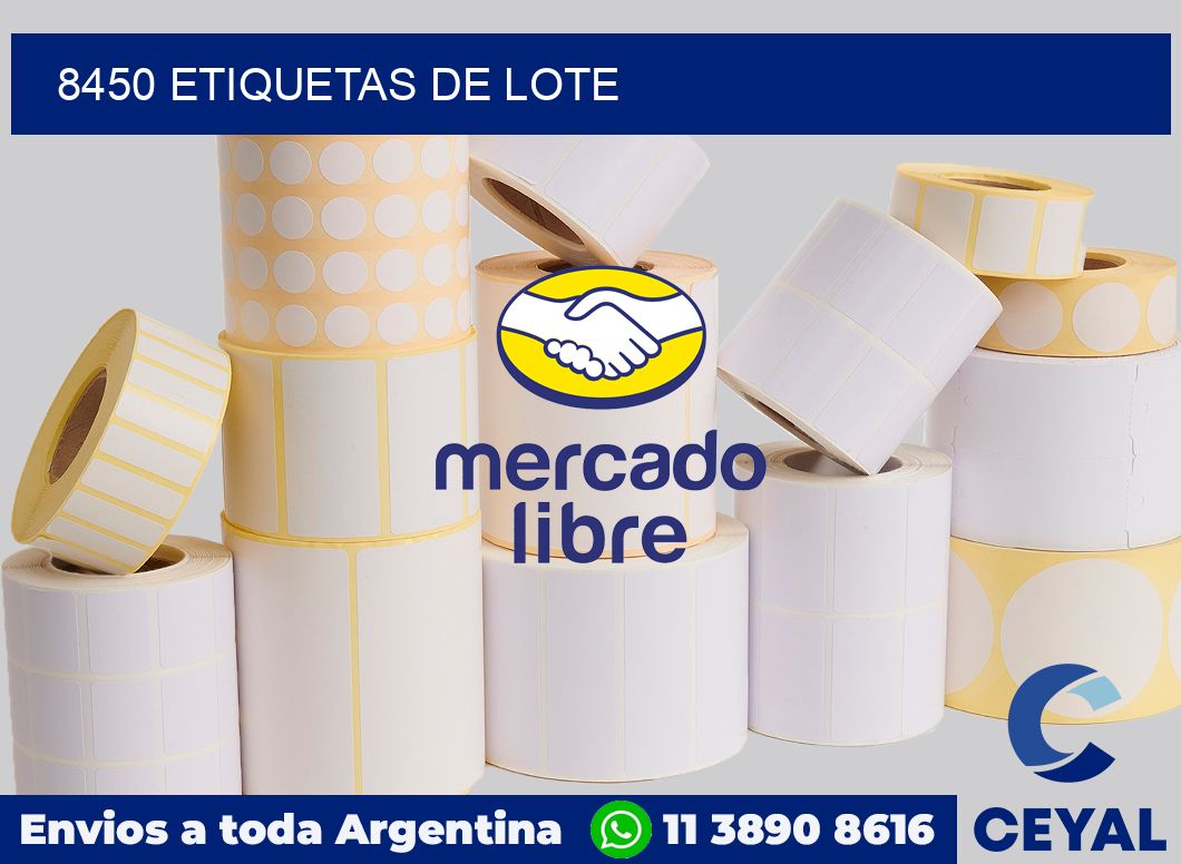 8450 Etiquetas de lote