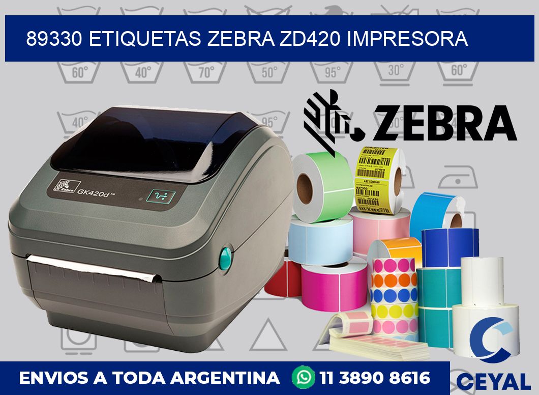 89330 etiquetas Zebra zd420 impresora