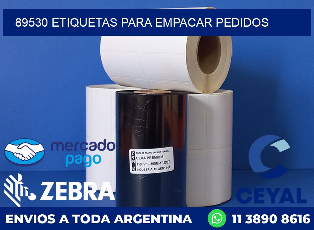 89530 etiquetas para empacar pedidos