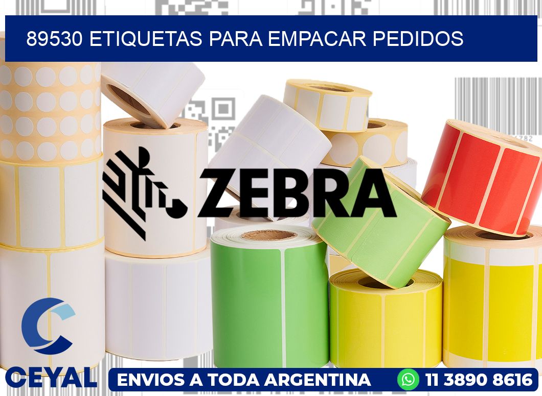 89530 etiquetas para empacar pedidos