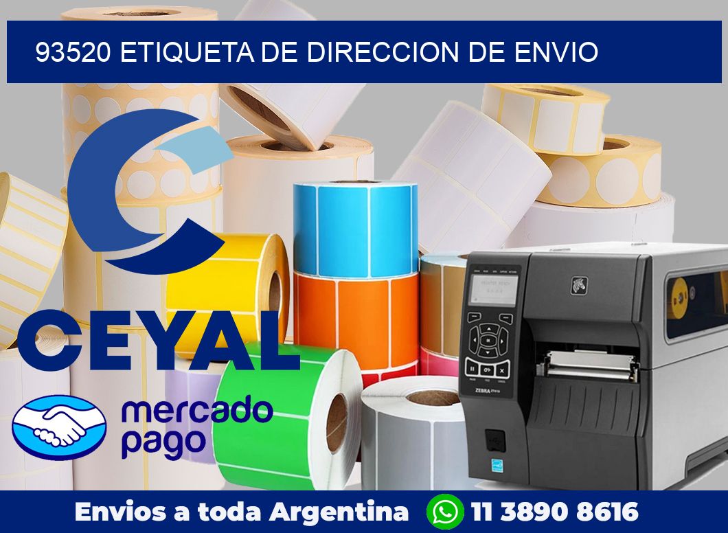 93520 Etiqueta de direccion de envio