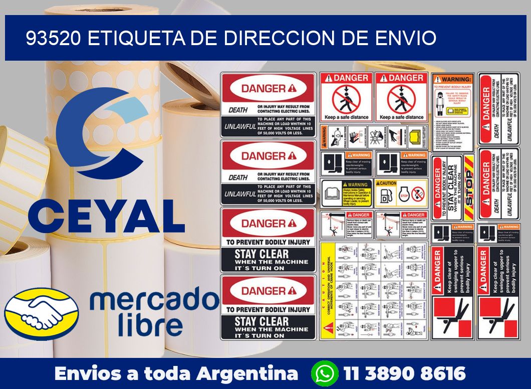 93520 Etiqueta de direccion de envio