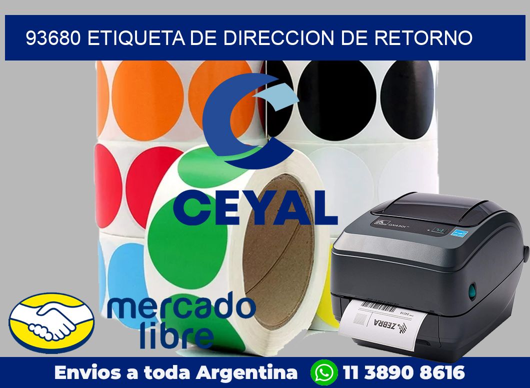 93680 Etiqueta de direccion de retorno
