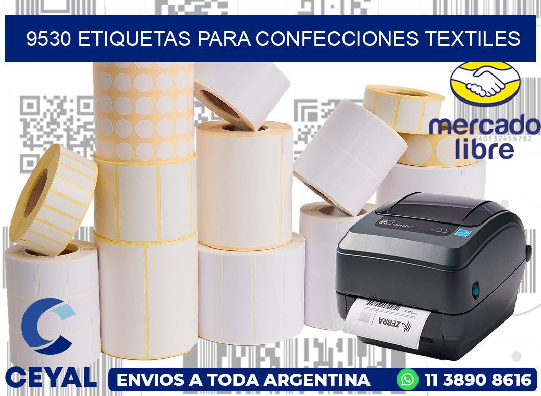 9530 Etiquetas para confecciones textiles