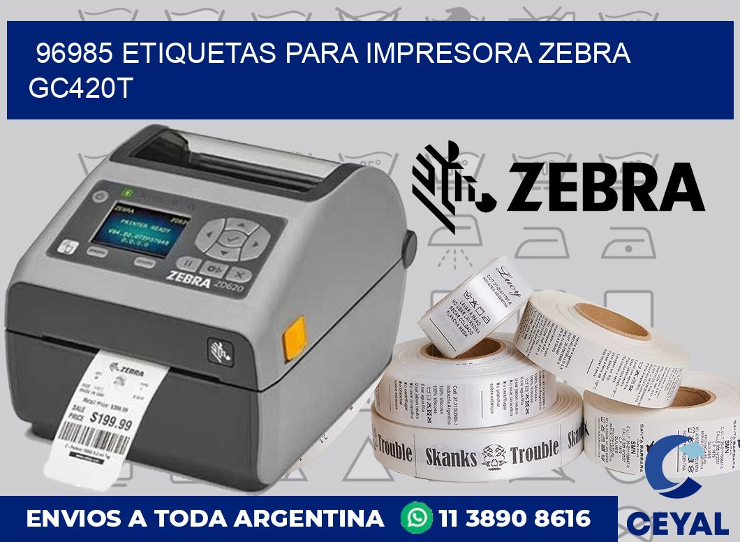 96985 etiquetas para impresora zebra GC420T