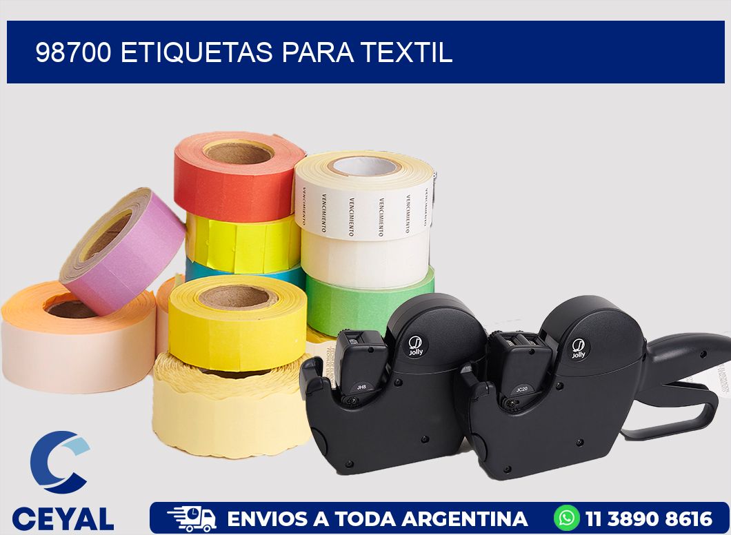 98700 etiquetas para textil