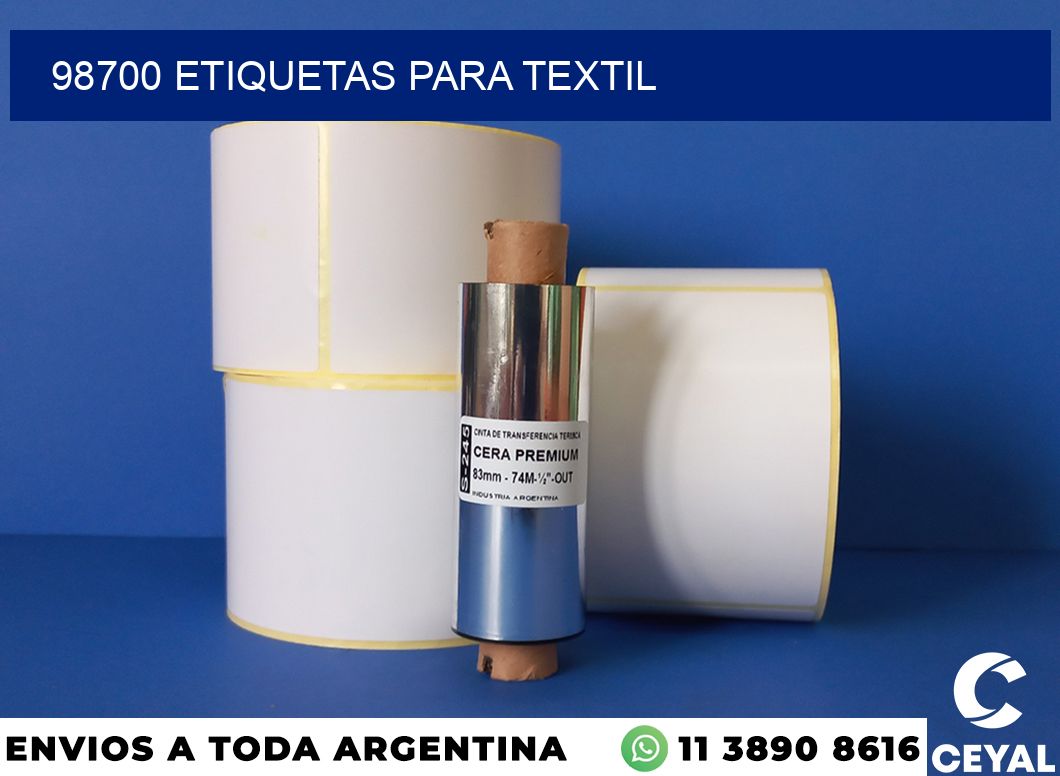 98700 etiquetas para textil