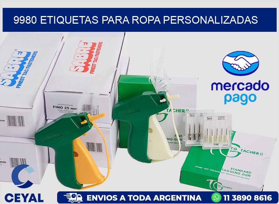 9980 Etiquetas para ropa Personalizadas