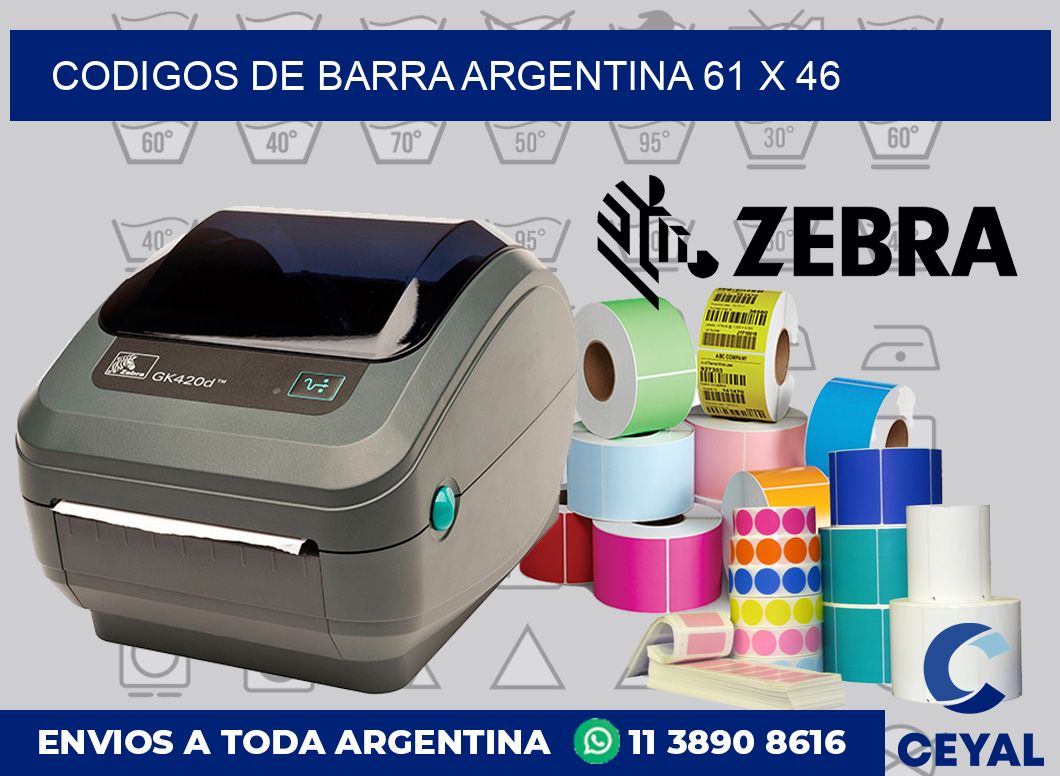 Codigos de barra Argentina 61 x 46