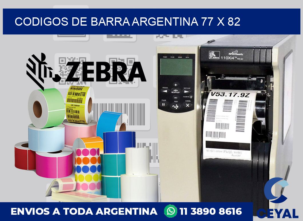 Codigos de barra Argentina 77 x 82