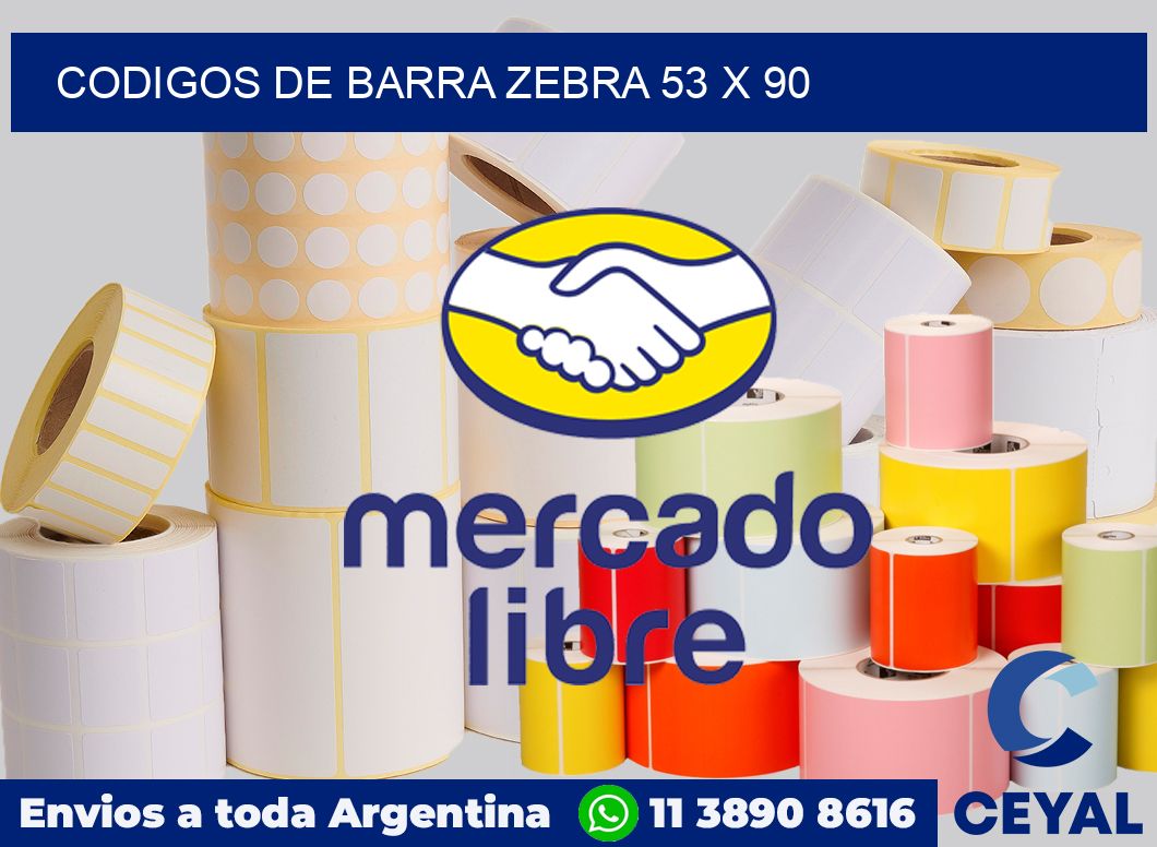 Codigos de barra Zebra 53 x 90