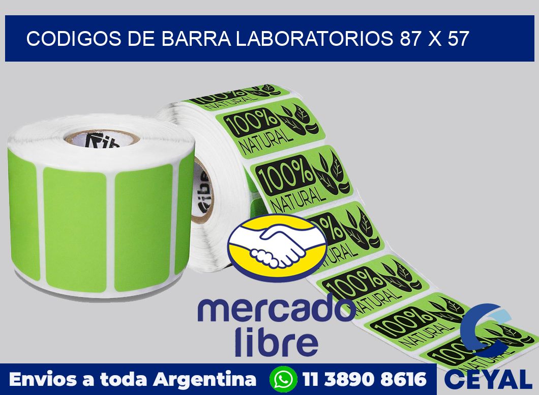 Codigos de barra laboratorios 87 x 57