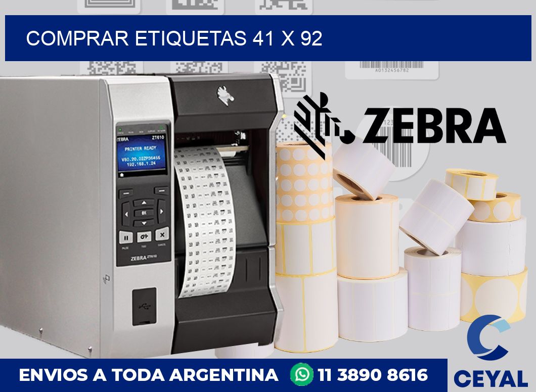 Comprar etiquetas 41 x 92