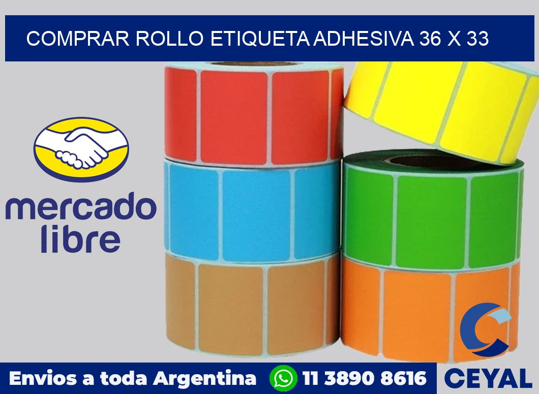 Comprar rollo etiqueta adhesiva 36 x 33