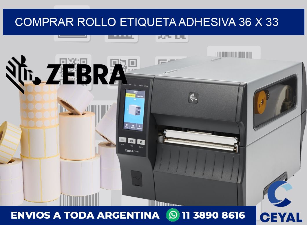 Comprar rollo etiqueta adhesiva 36 x 33