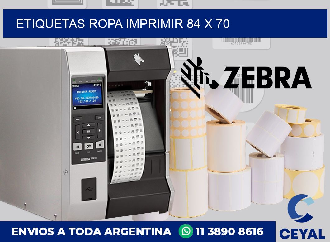 Etiquetas ropa imprimir 84 x 70