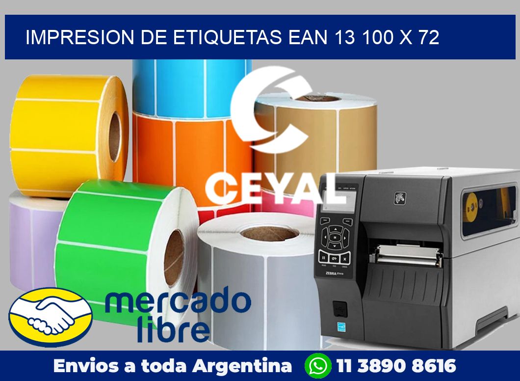 Impresion de etiquetas EAN 13 100 x 72