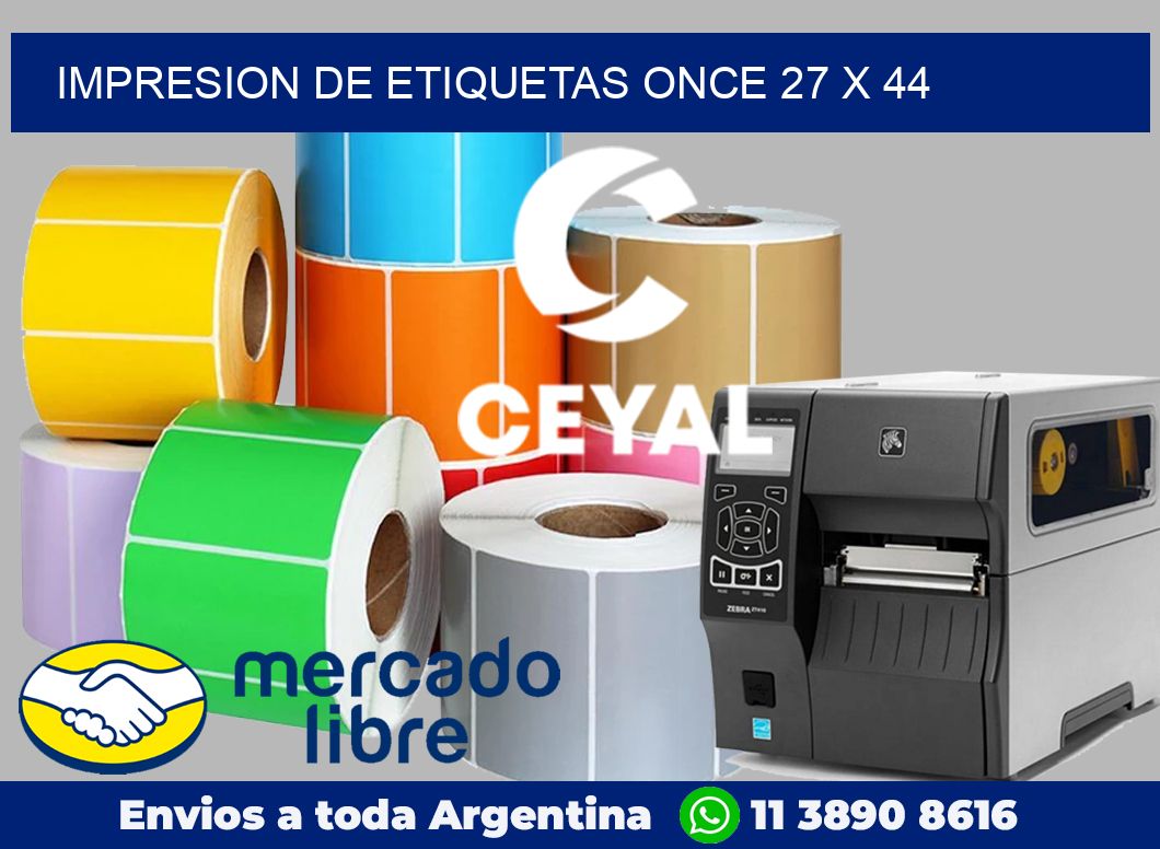 Impresion de etiquetas Once 27 x 44