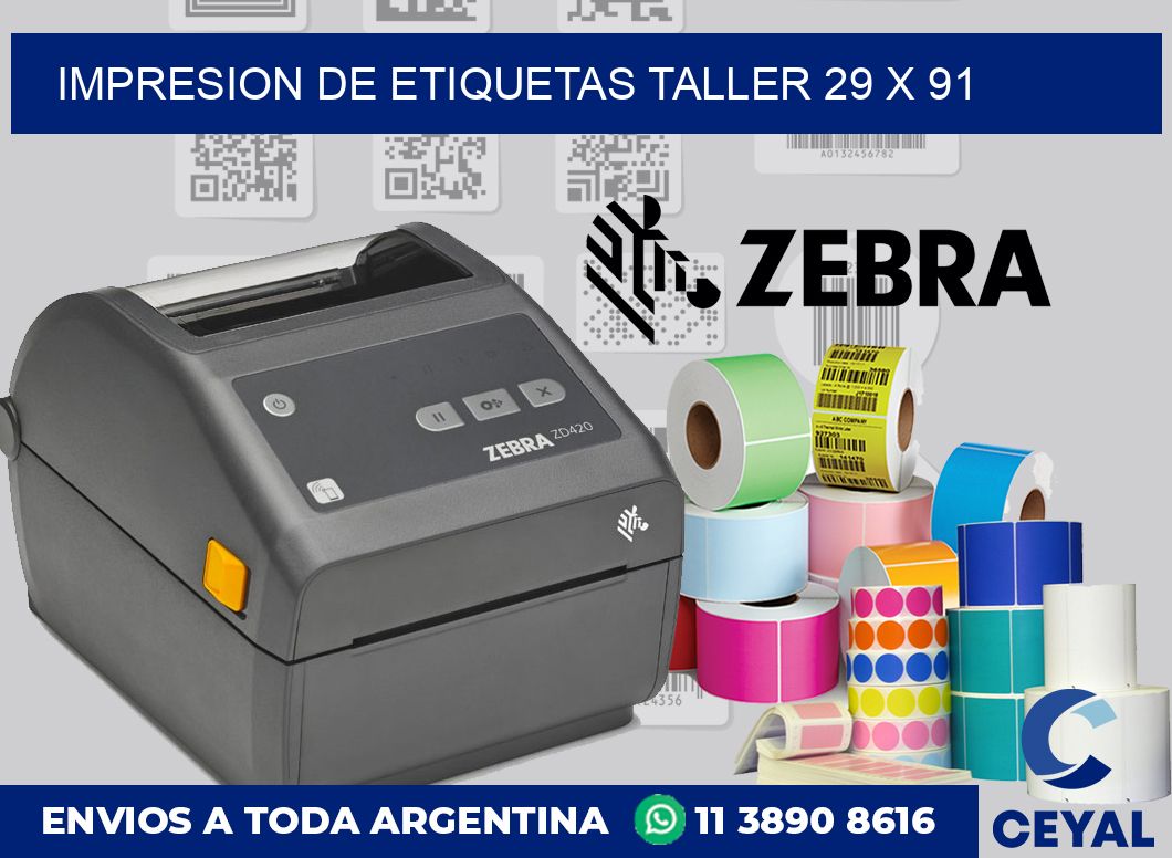 Impresion de etiquetas taller 29 x 91