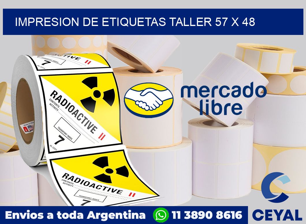 Impresion de etiquetas taller 57 x 48