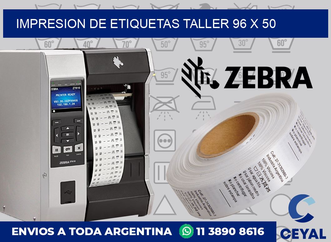 Impresion de etiquetas taller 96 x 50