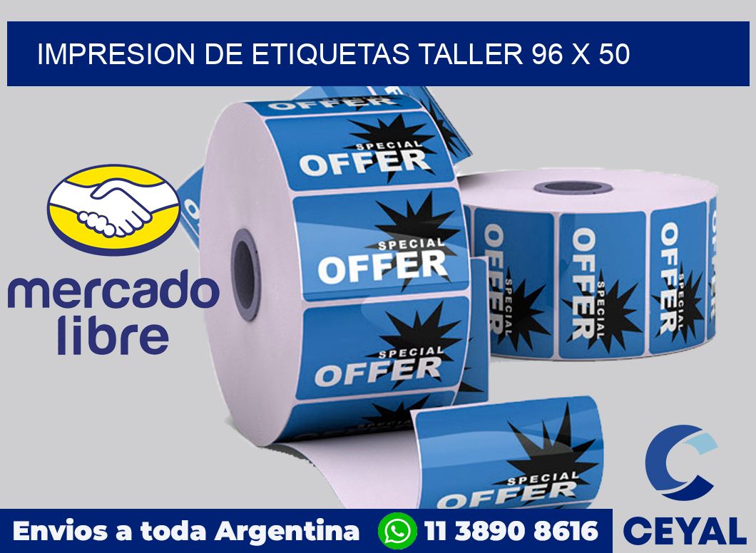 Impresion de etiquetas taller 96 x 50
