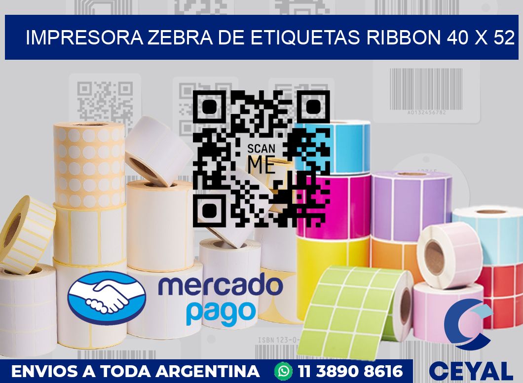 Impresora Zebra de etiquetas ribbon 40 x 52