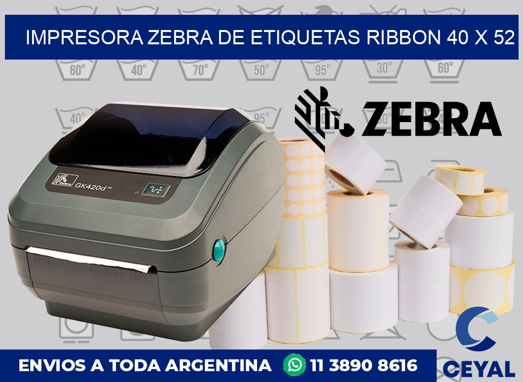 Impresora Zebra de etiquetas ribbon 40 x 52