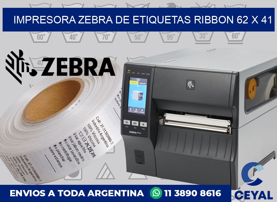 Impresora Zebra de etiquetas ribbon 62 x 41