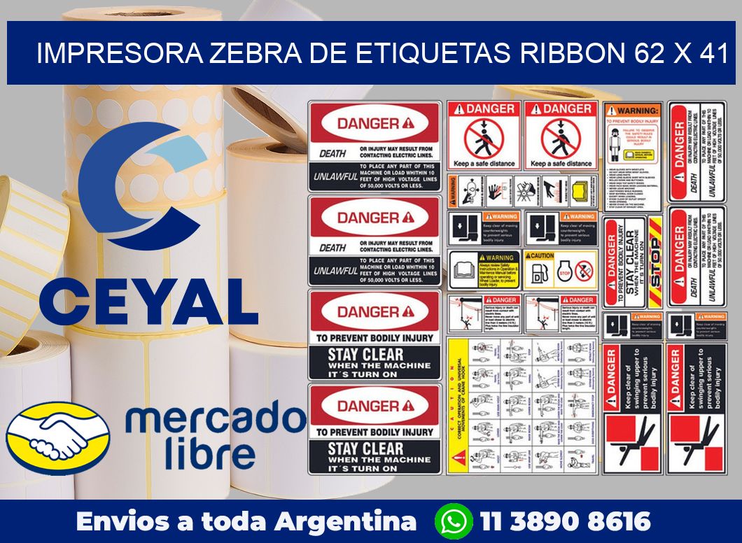 Impresora Zebra de etiquetas ribbon 62 x 41