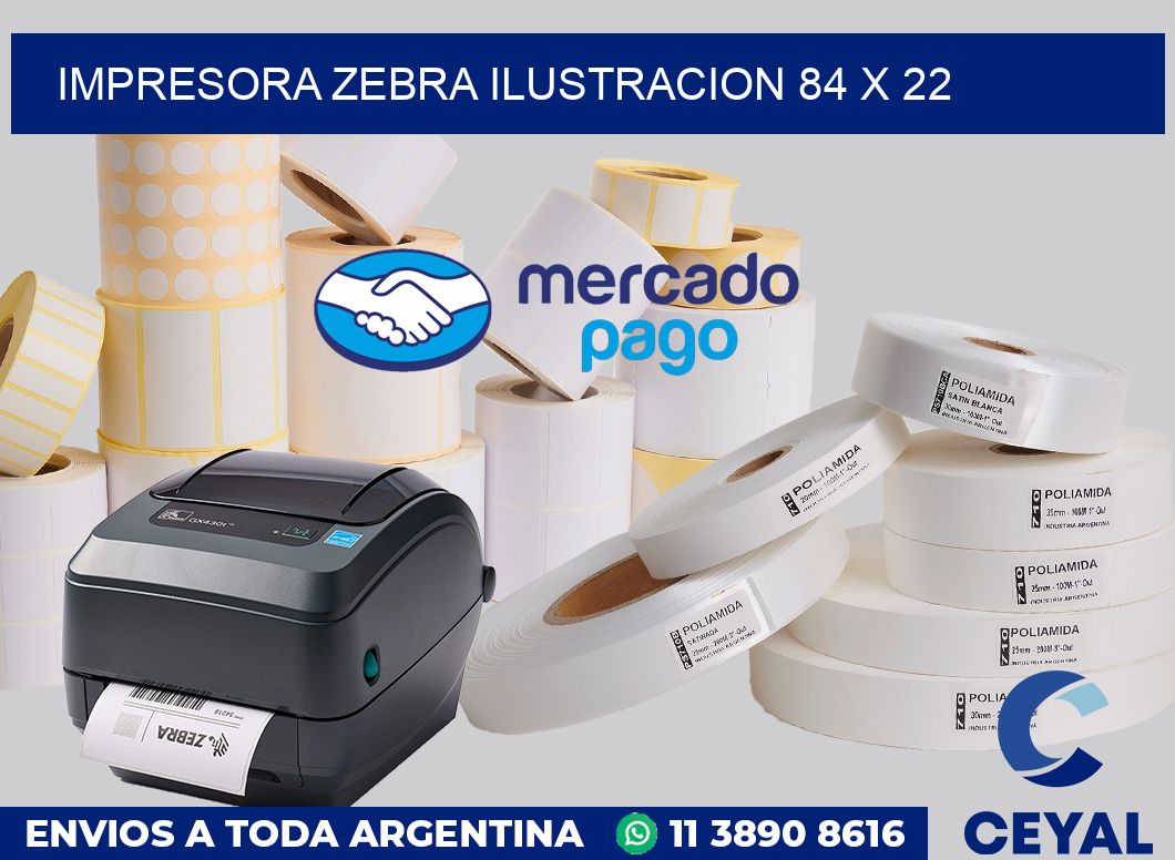 Impresora Zebra ilustracion 84 x 22
