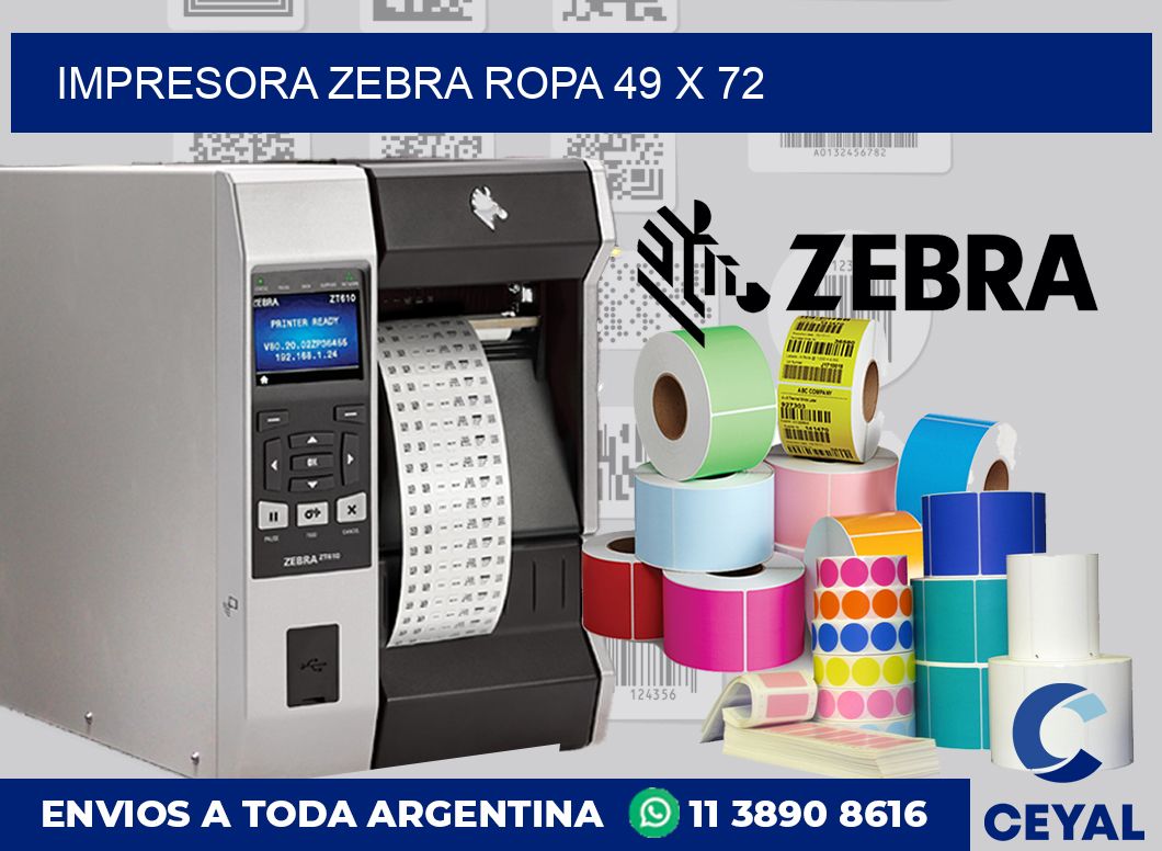 Impresora Zebra ropa 49 x 72