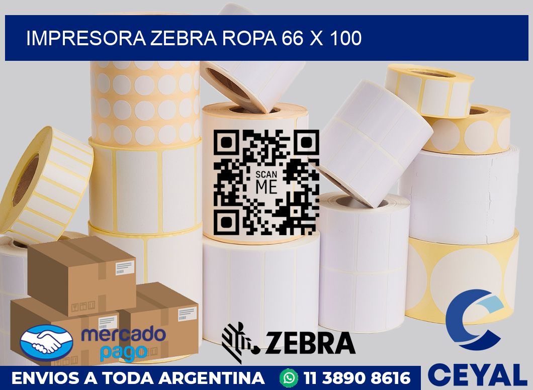 Impresora Zebra ropa 66 x 100