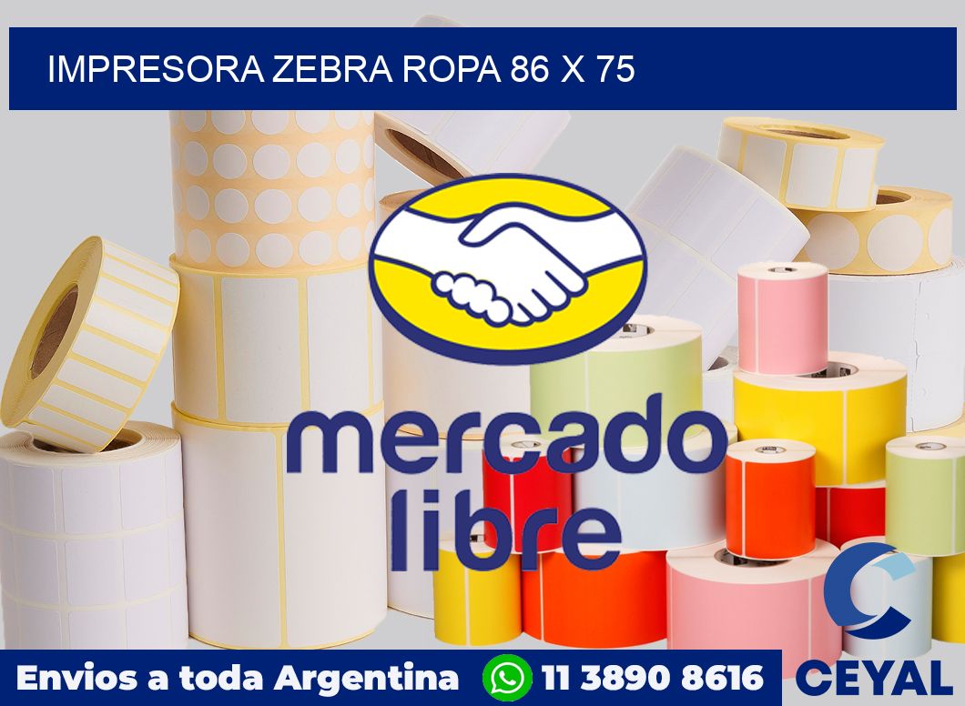 Impresora Zebra ropa 86 x 75