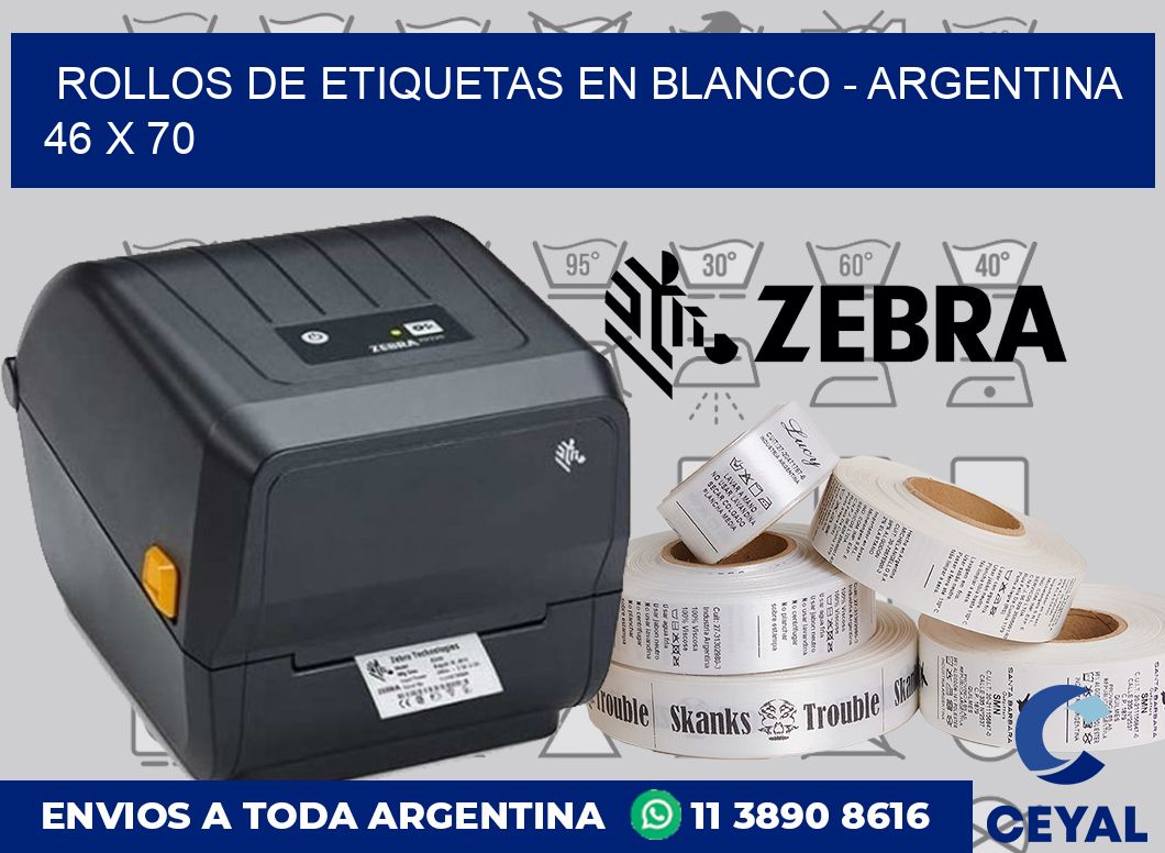 Rollos de etiquetas en blanco – Argentina 46 x 70