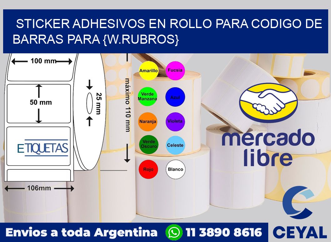 Sticker adhesivos en rollo para Codigo de barras para De articulos de papel y cartón