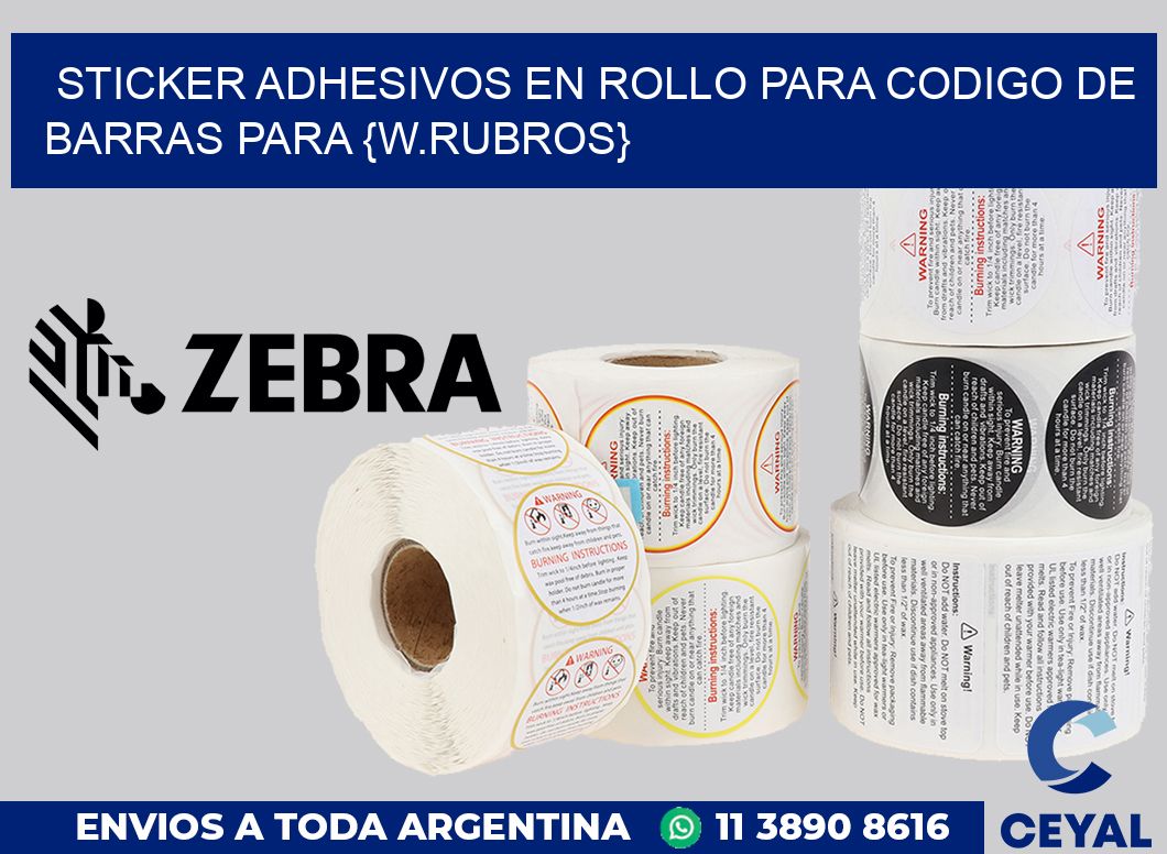 Sticker adhesivos en rollo para Codigo de barras para Local de ropa