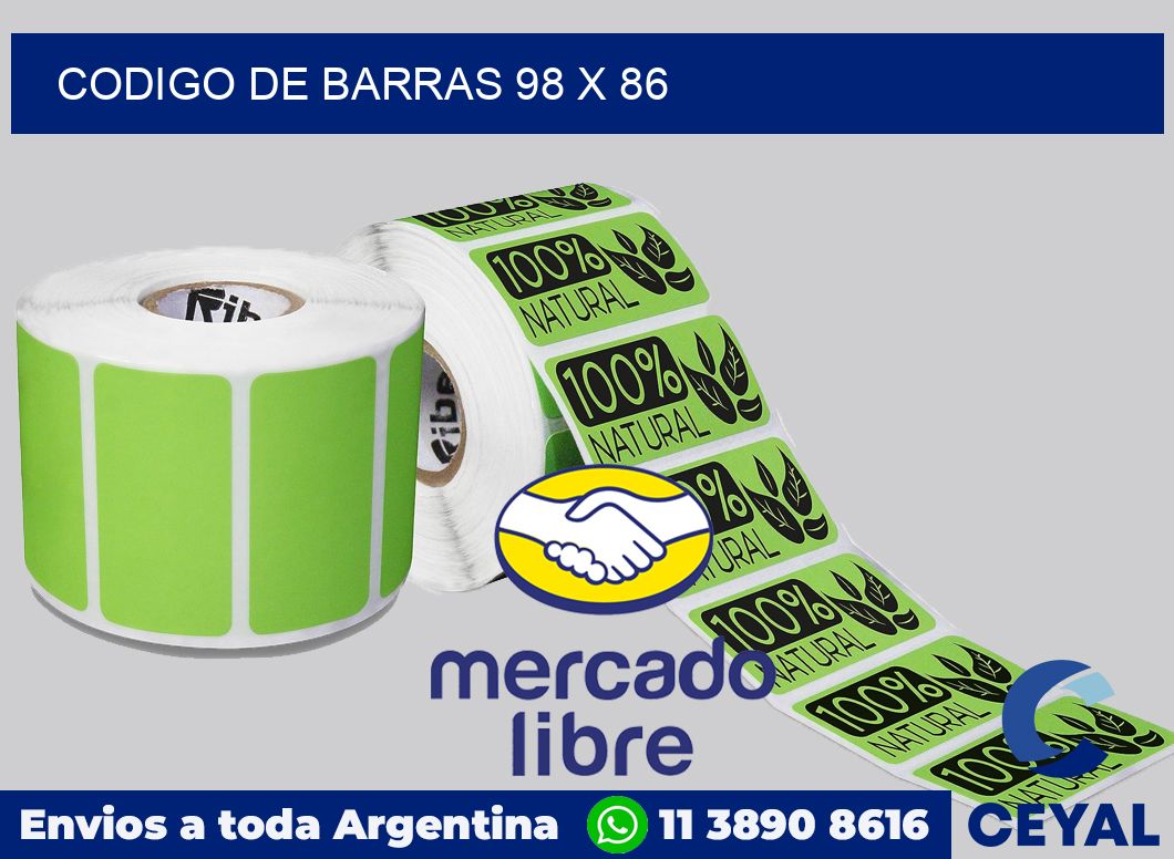 codigo de barras 98 x 86