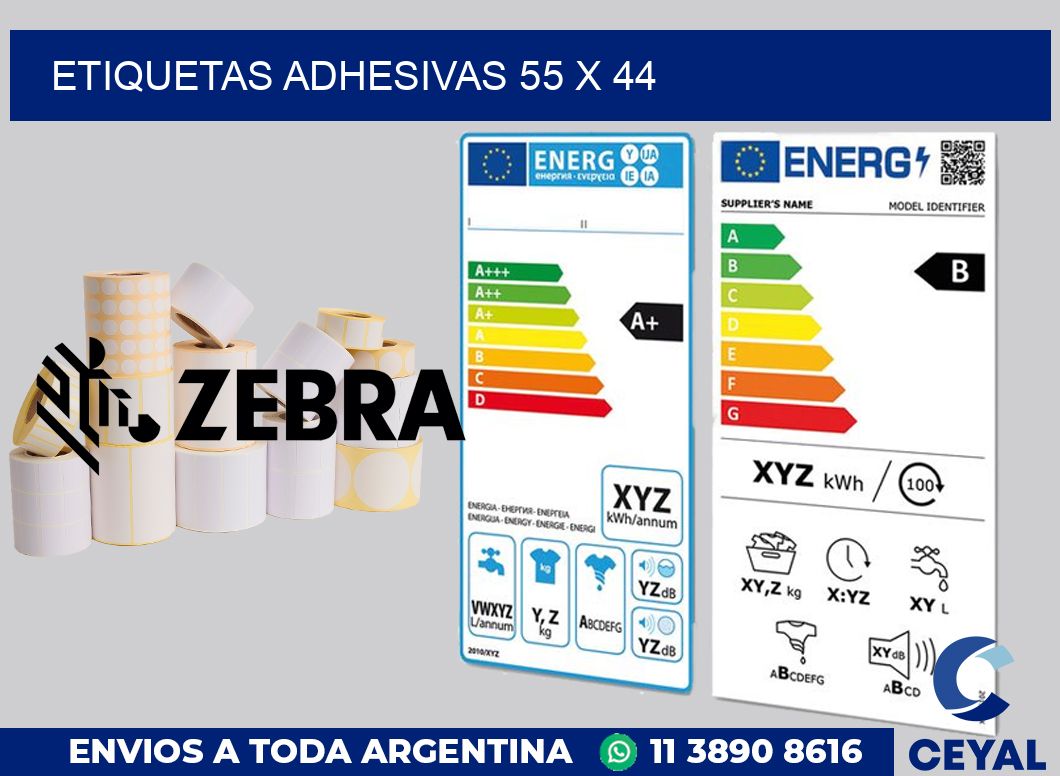 etiquetas adhesivas 55 x 44