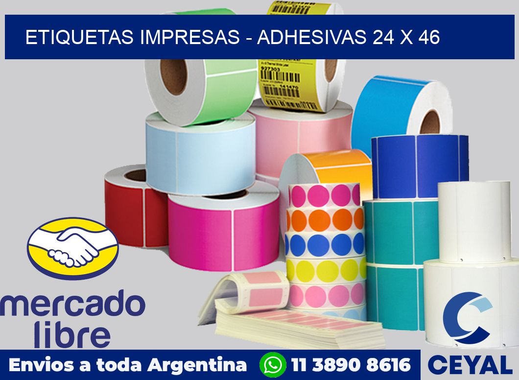 etiquetas impresas - Adhesivas 24 x 46