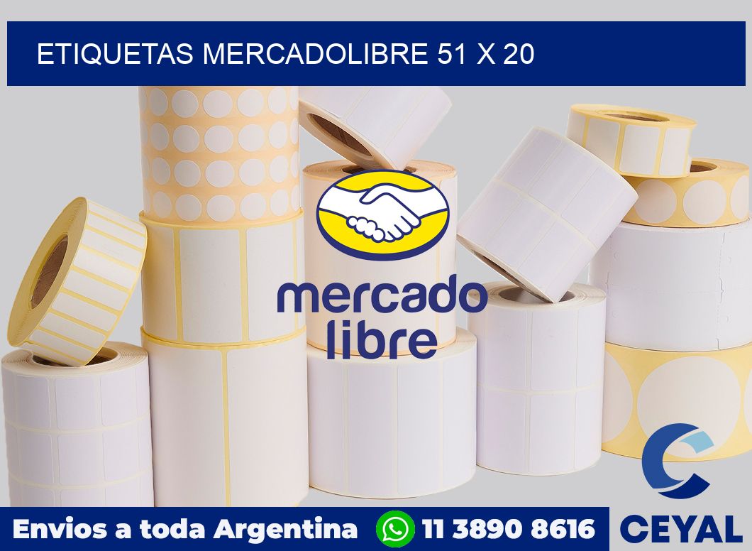 etiquetas mercadolibre 51 x 20