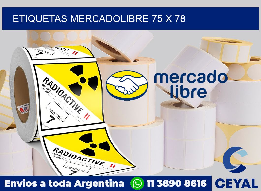 etiquetas mercadolibre 75 x 78