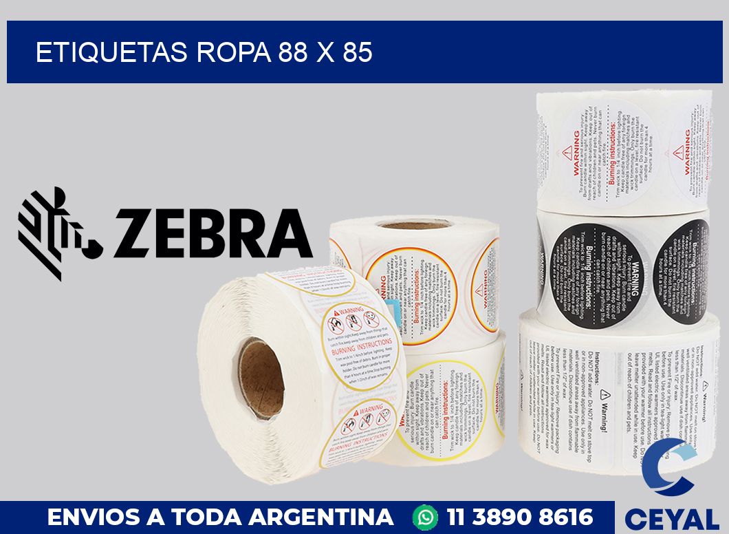 etiquetas ropa 88 x 85