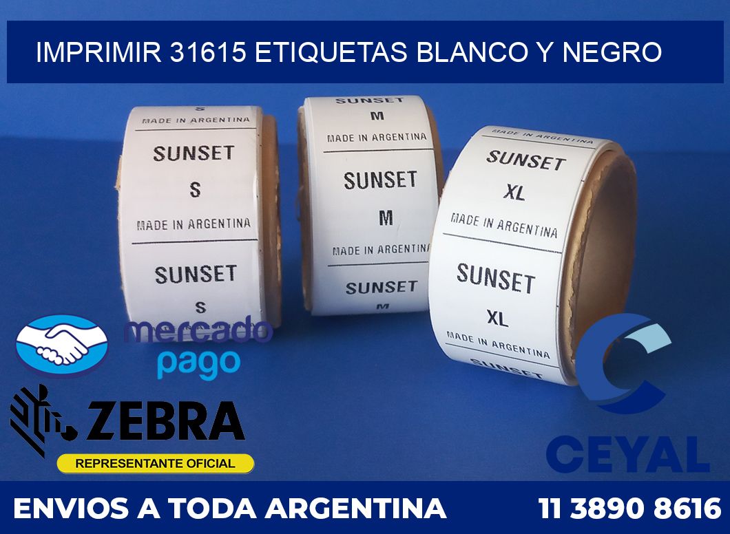 imprimir 31615 etiquetas blanco y negro