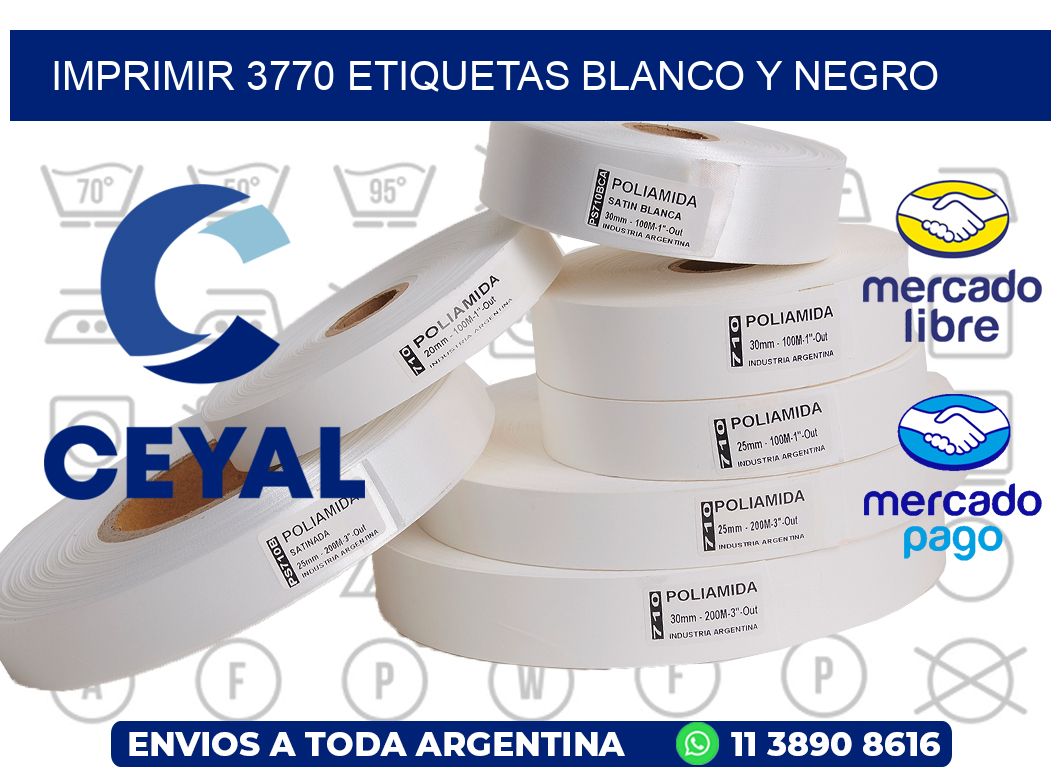 imprimir 3770 etiquetas blanco y negro