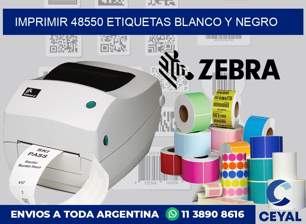 imprimir 48550 etiquetas blanco y negro