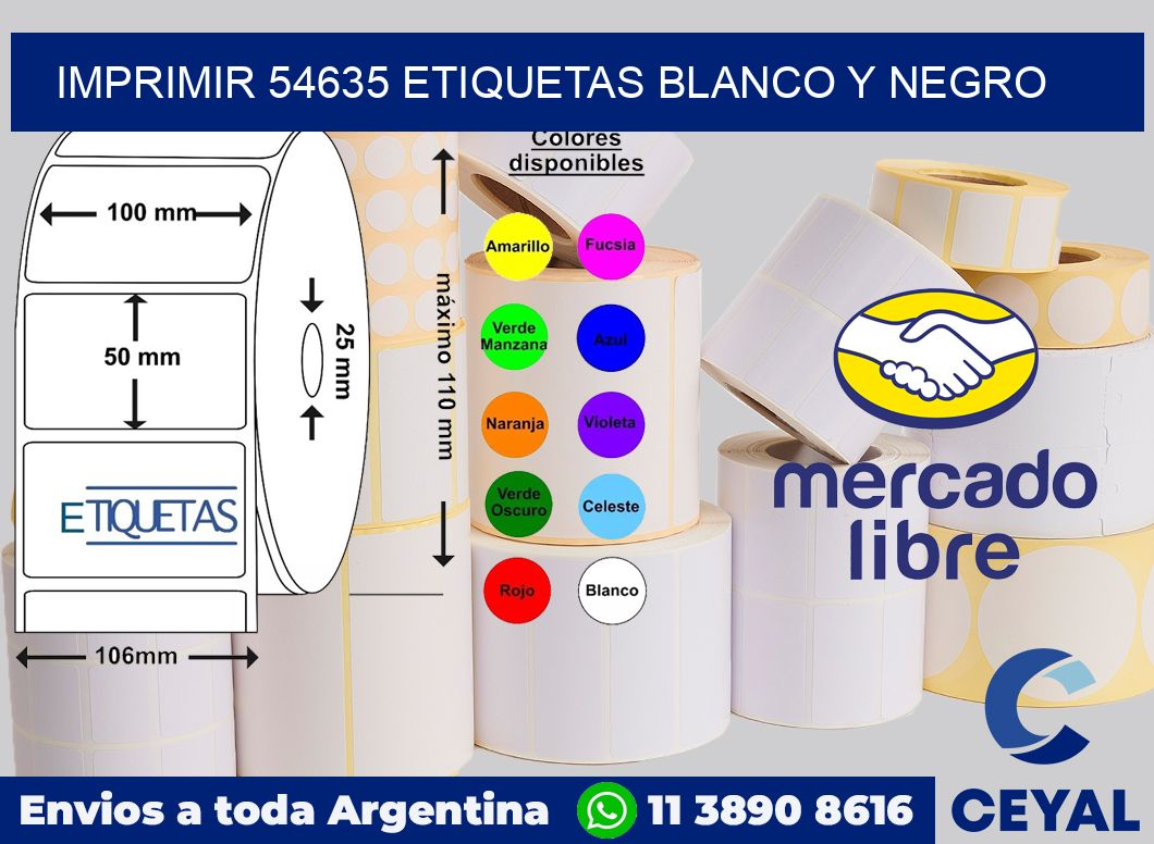 imprimir 54635 etiquetas blanco y negro