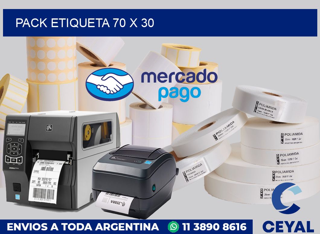 pack etiqueta 70 x 30